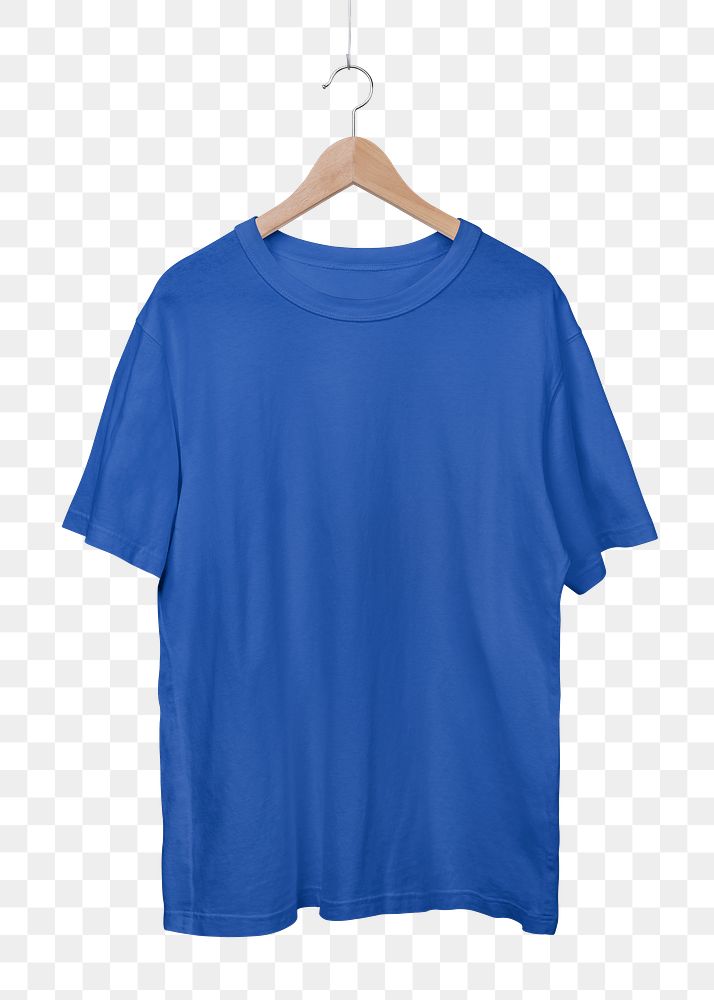 Blue t-shirt  png sticker, fashion transparent background