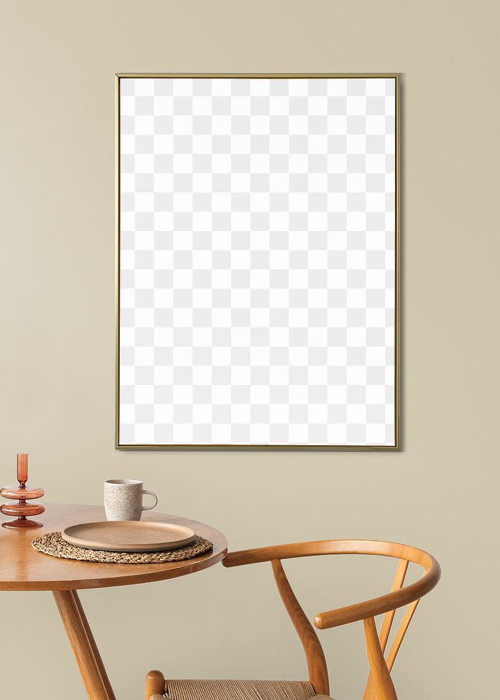 Photo frame png transparent mockup, wall decoration