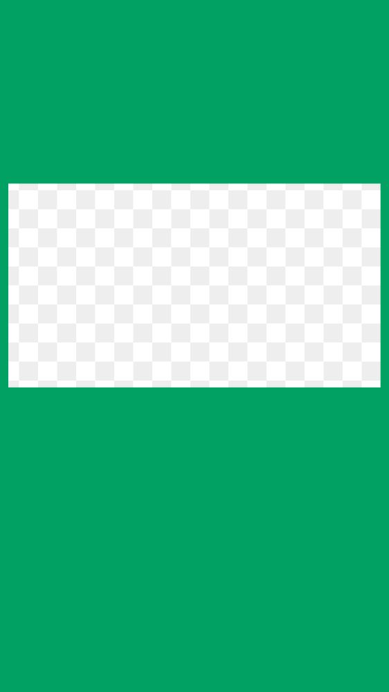 Green frame png geometric shape sticker, transparent background