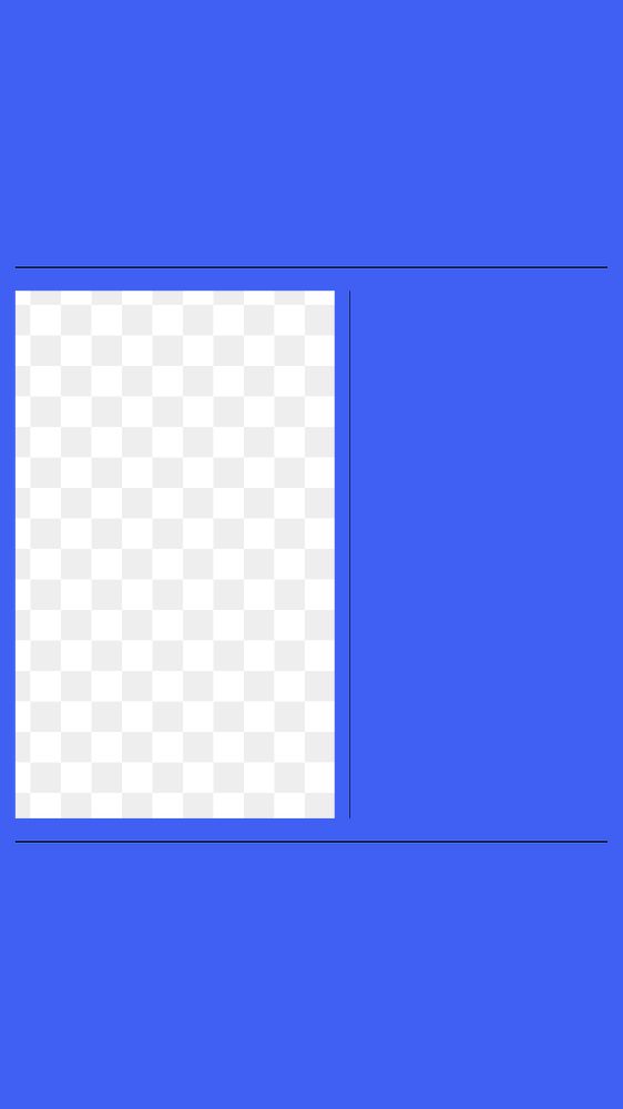 Blue frame png rectangle sticker, transparent background