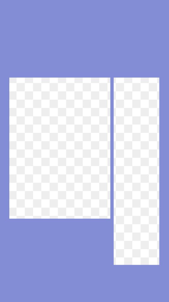Purple frames png rectangle sticker, transparent background