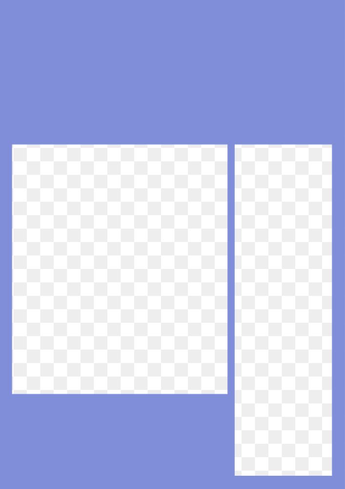 Blue frame png sticker, transparent background