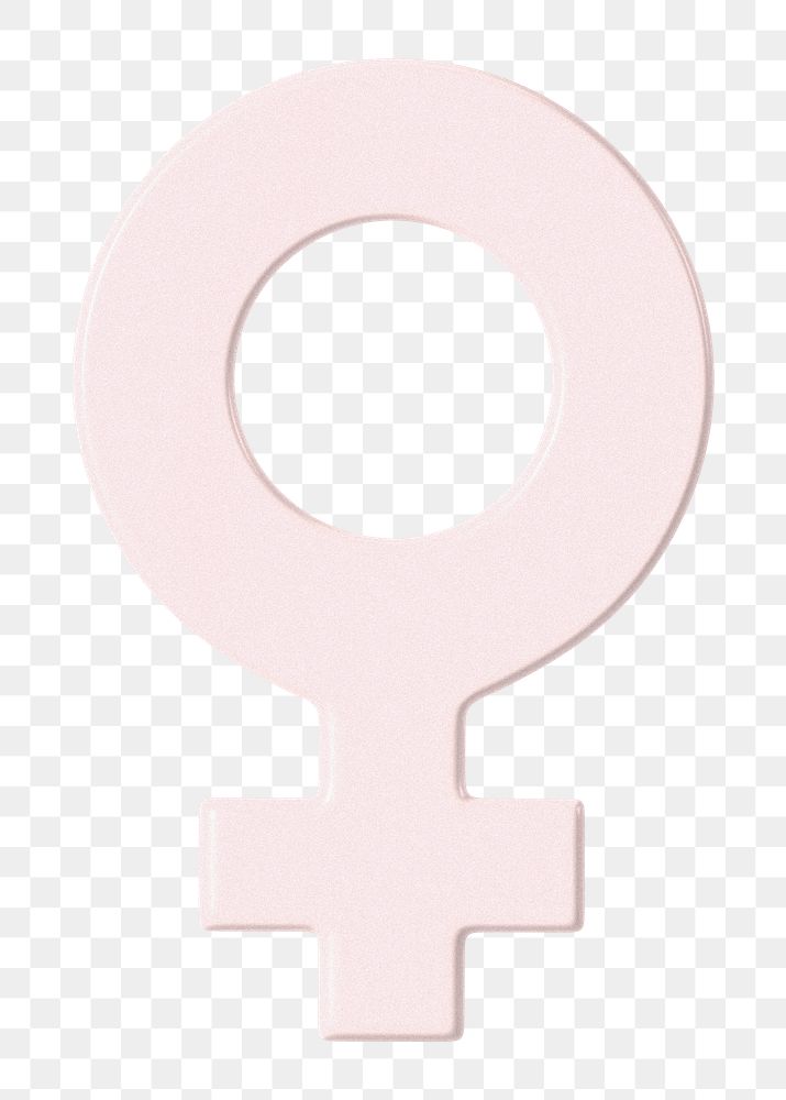 Females gender symbol png sticker, transparent background