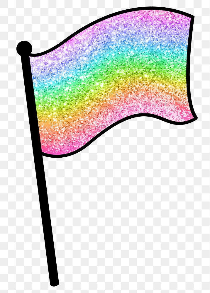 LGBTQ pride flag png sticker, transparent background