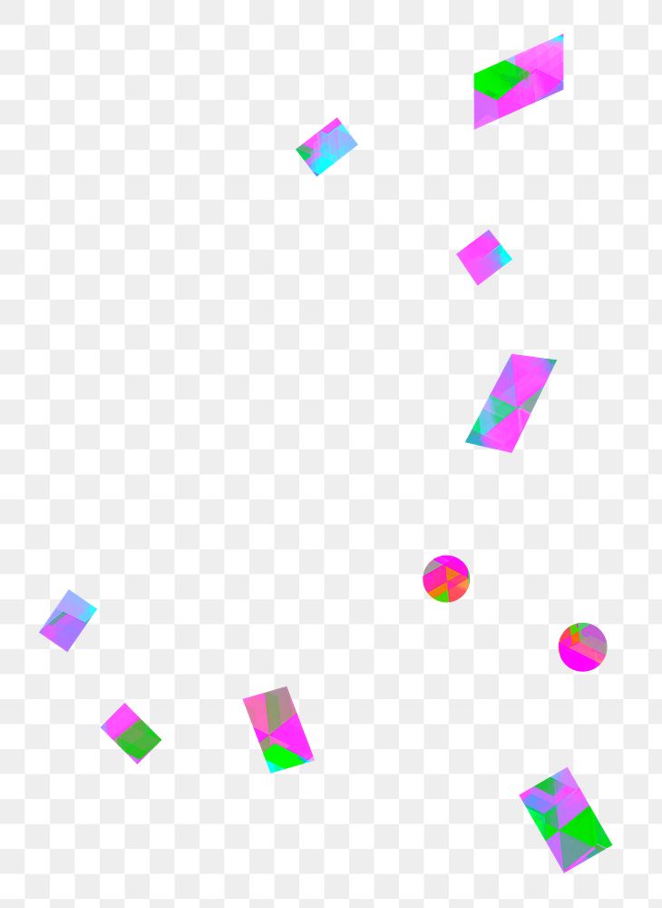 Party confetti png sticker, transparent background