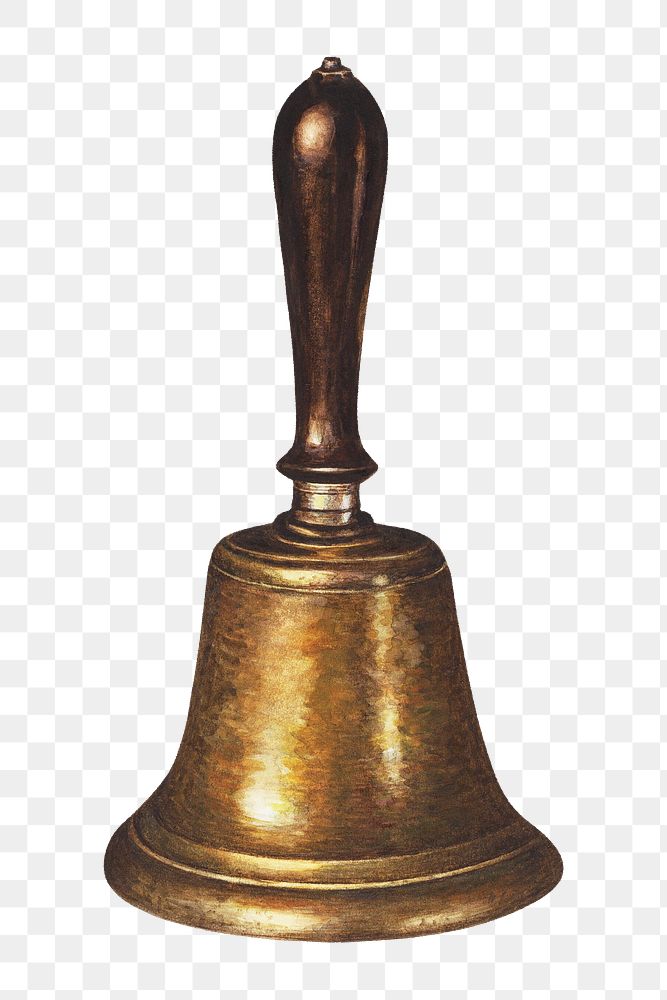 Bell  png on transparent background, remixed by rawpixel