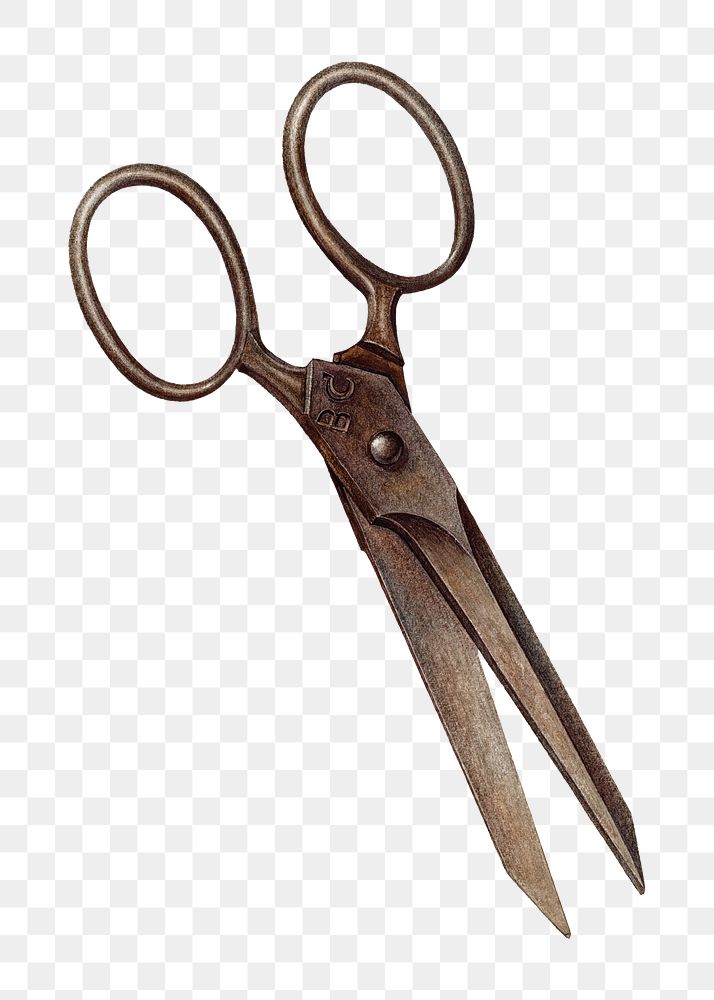 Scissors png on transparent background, remixed by rawpixel