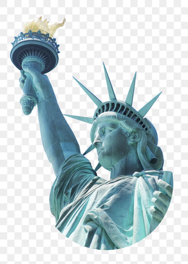 Statue of Liberty png sticker, transparent background