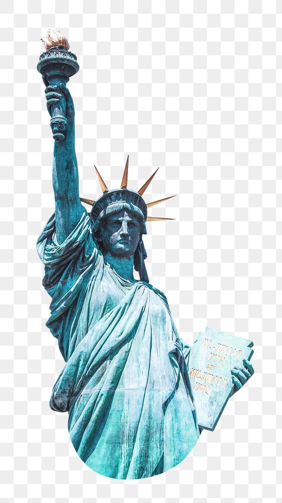 Statue of Liberty  png sticker, transparent background
