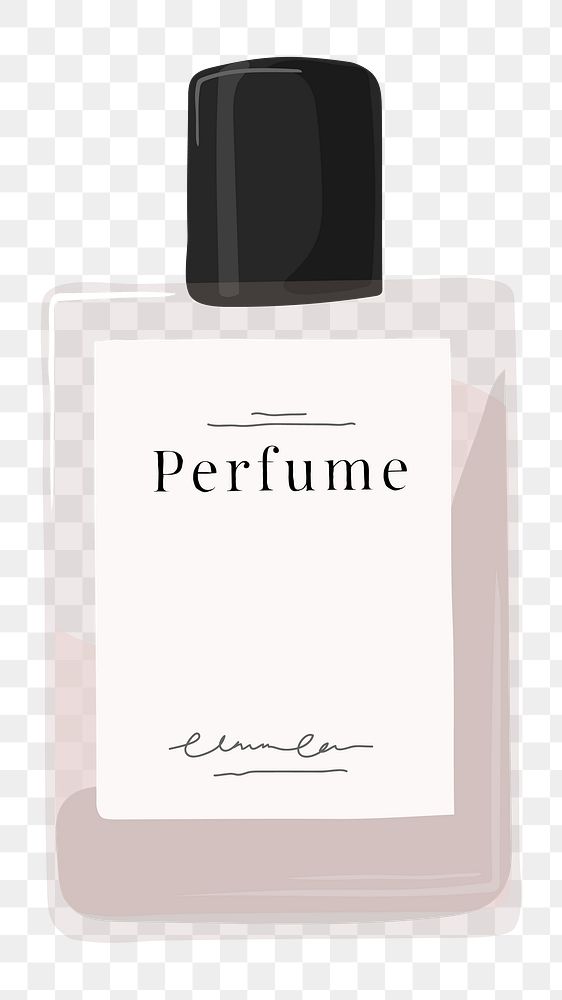 Perfume bottle png sticker, beauty product in feminine design