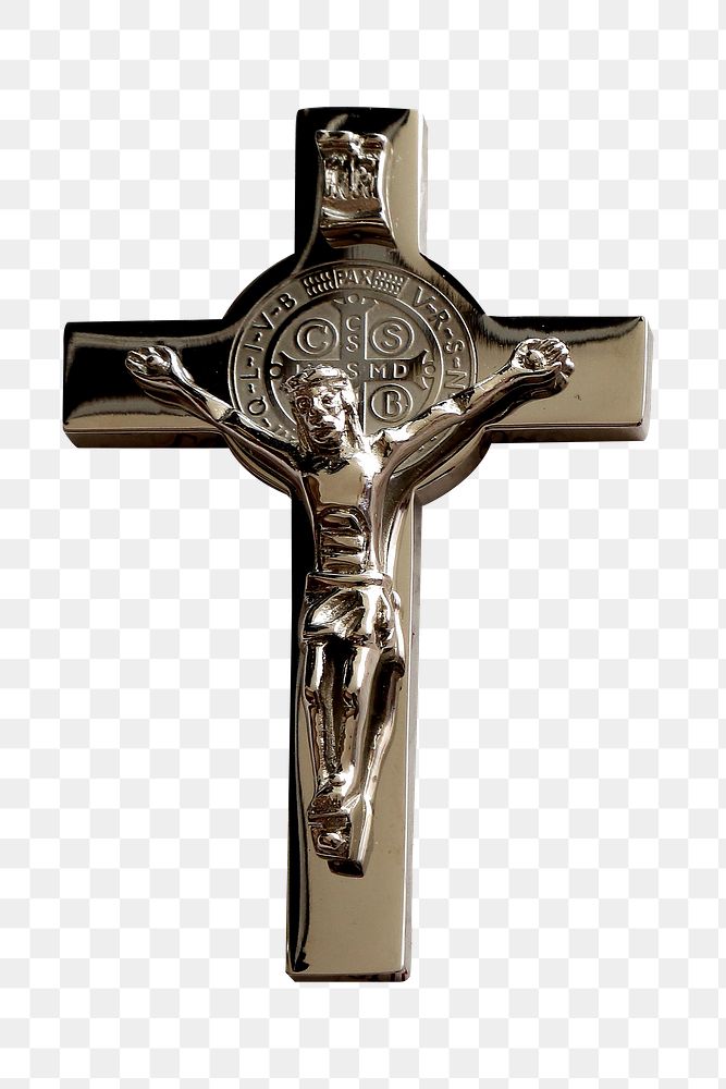 Crucifix png religion sticker, transparent background