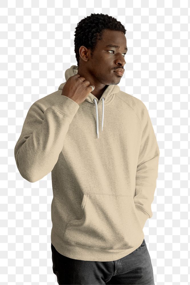 Men's hoodie  png sticker, transparent background