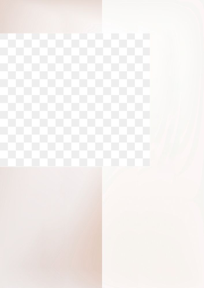 White gradient png frame, transparent background