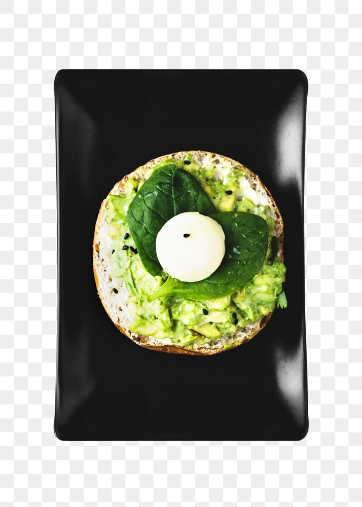 Avocado toast png collage element, transparent background