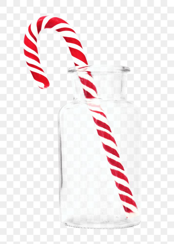 Candy cane png collage element, transparent background