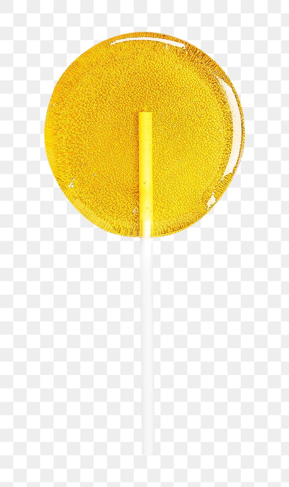 Yellow lollipop png, collage element, transparent background