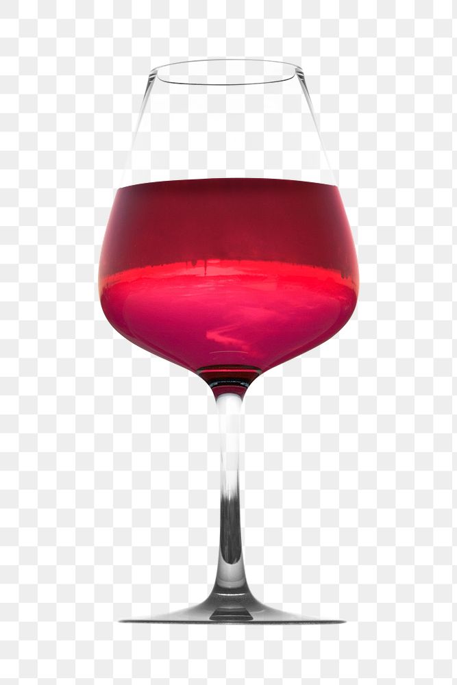 Red wine png, collage element, transparent background