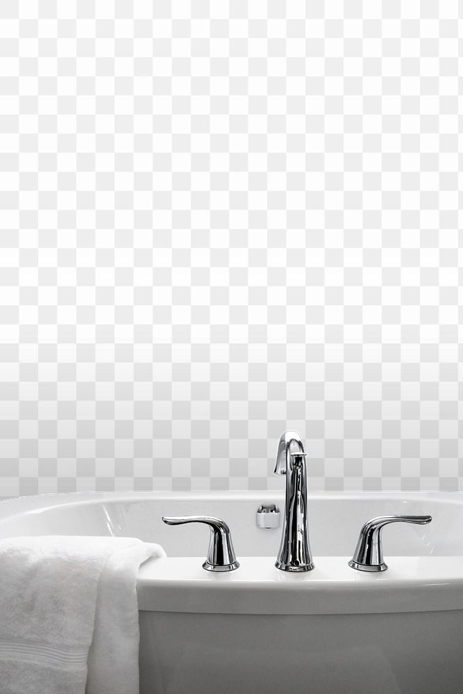 Bathroom wall png mockup, transparent design