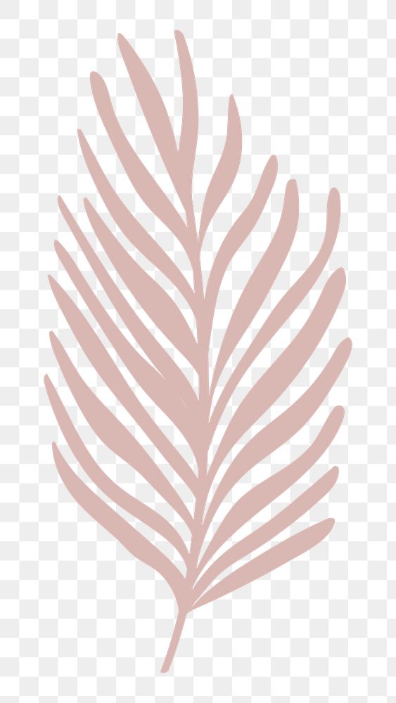 Tropical leaf png pastel illustration, transparent background