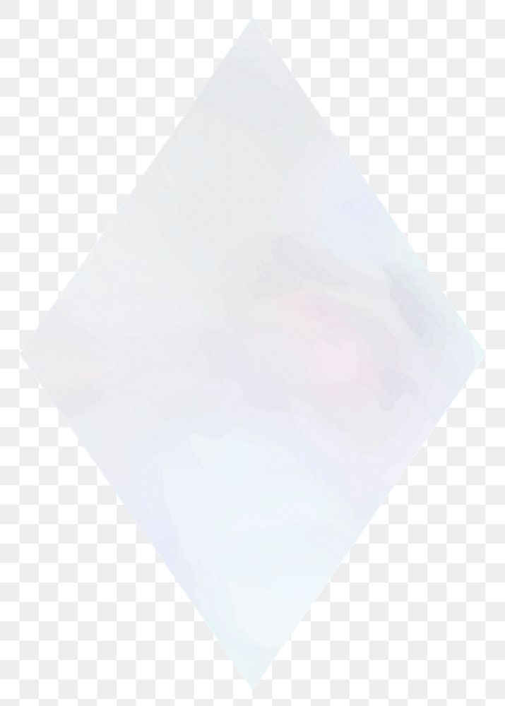 Iridescent rhombus png geometric shape, transparent background