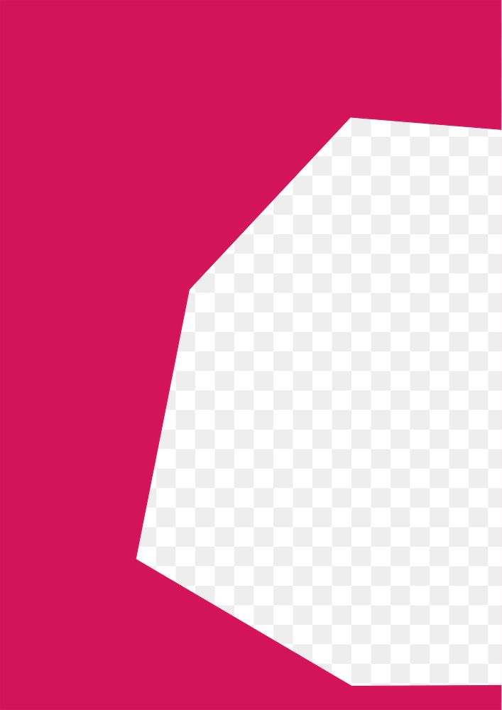 Pink shape png border, transparent background