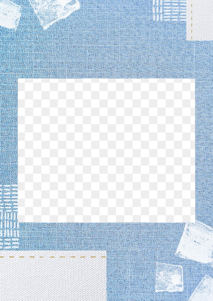 Blue png frame, transparent background
