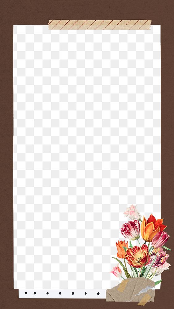 Autumn aesthetic  png frame, ripped paper transparent design