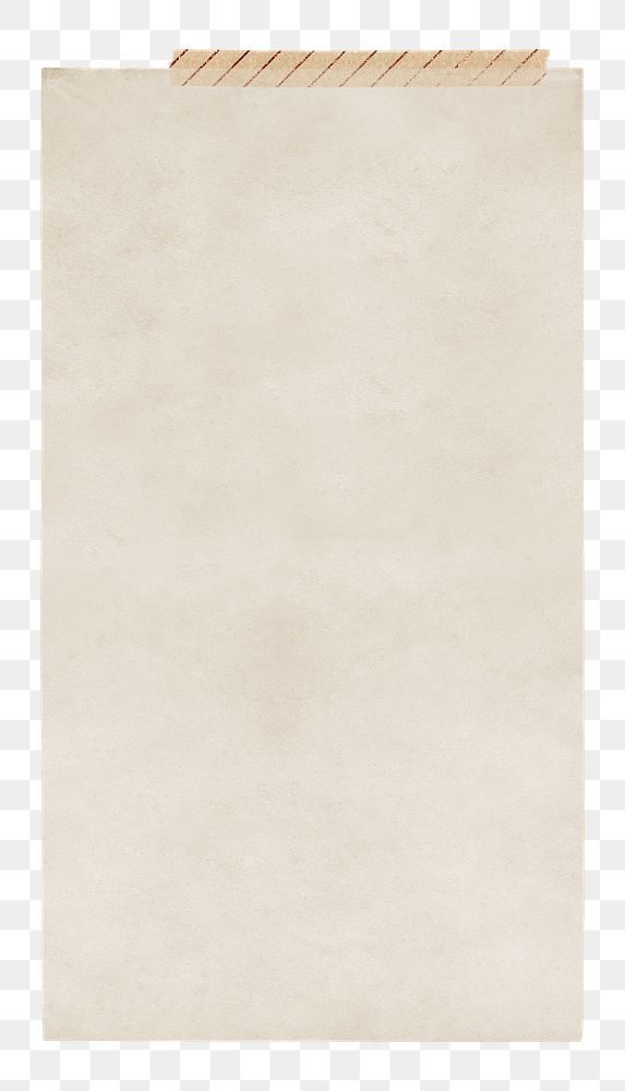 PNG Beige paper collage element, transparent background