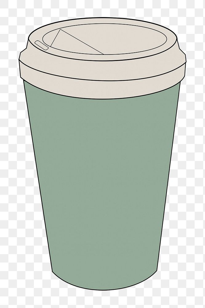Hot drink cup png clipart illustration, transparent background. Free public domain CC0 image.