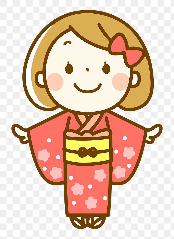 Japanese woman png clipart, transparent background. Free public domain CC0 image.