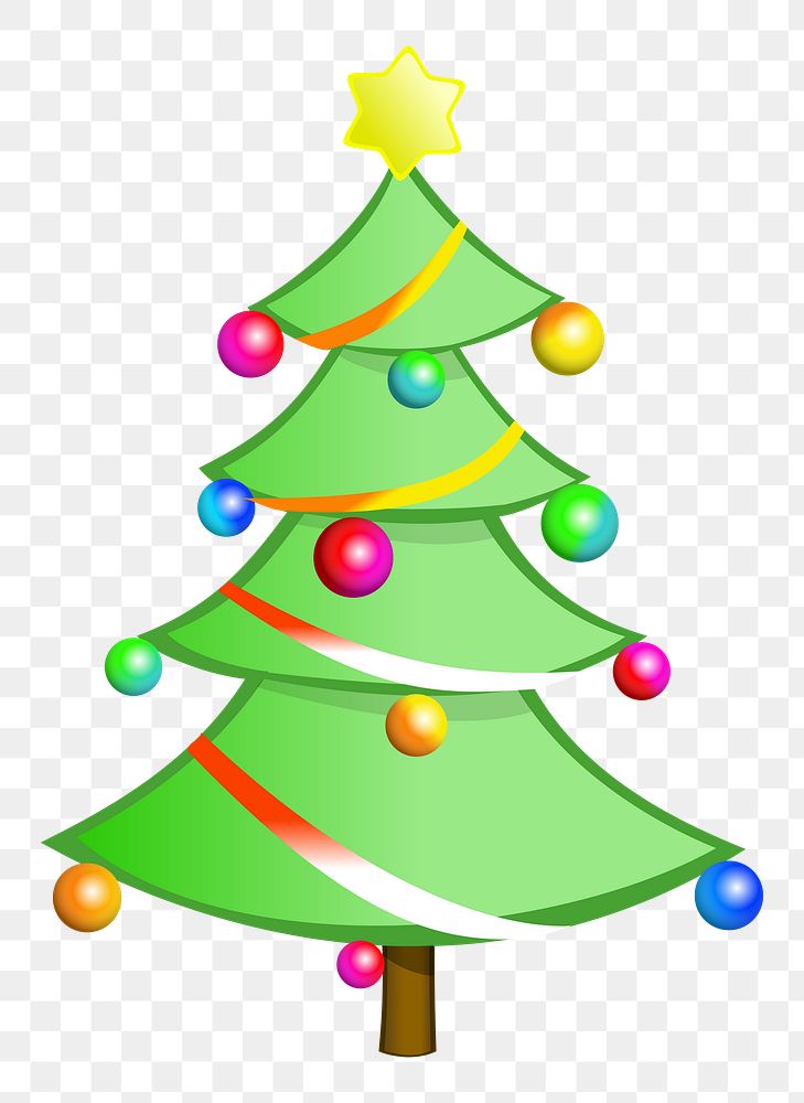 Christmas tree png clipart, transparent background. Free public domain CC0 image.