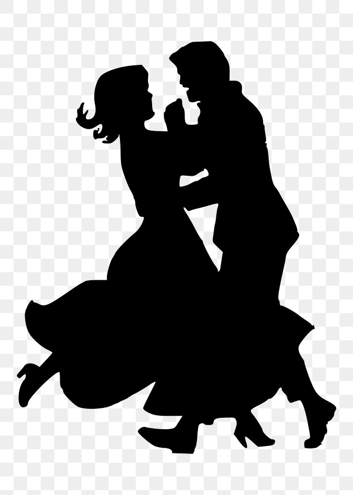 Dance couple png sticker, transparent background. Free public domain CC0 image.