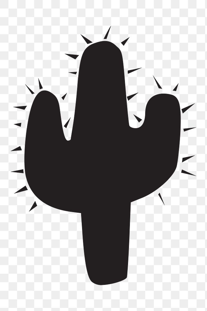 Cactus png sticker, transparent background. Free public domain CC0 image.