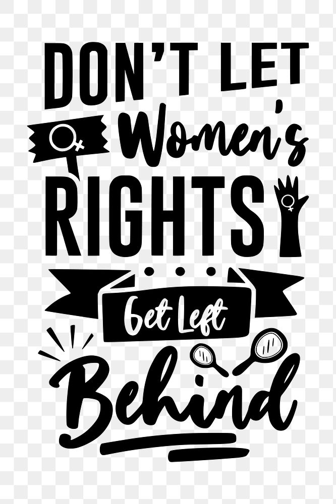 Women's rights  png clipart illustration, transparent background. Free public domain CC0 image.