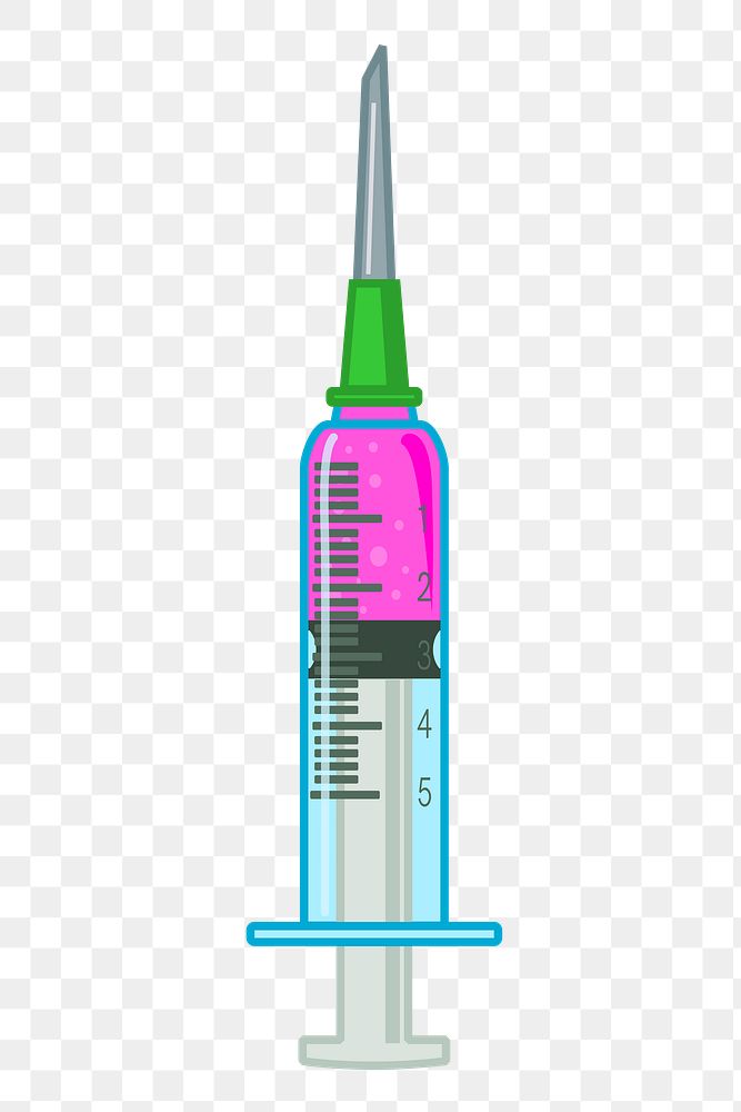 Syringe png illustration, transparent background. Free public domain CC0 image.