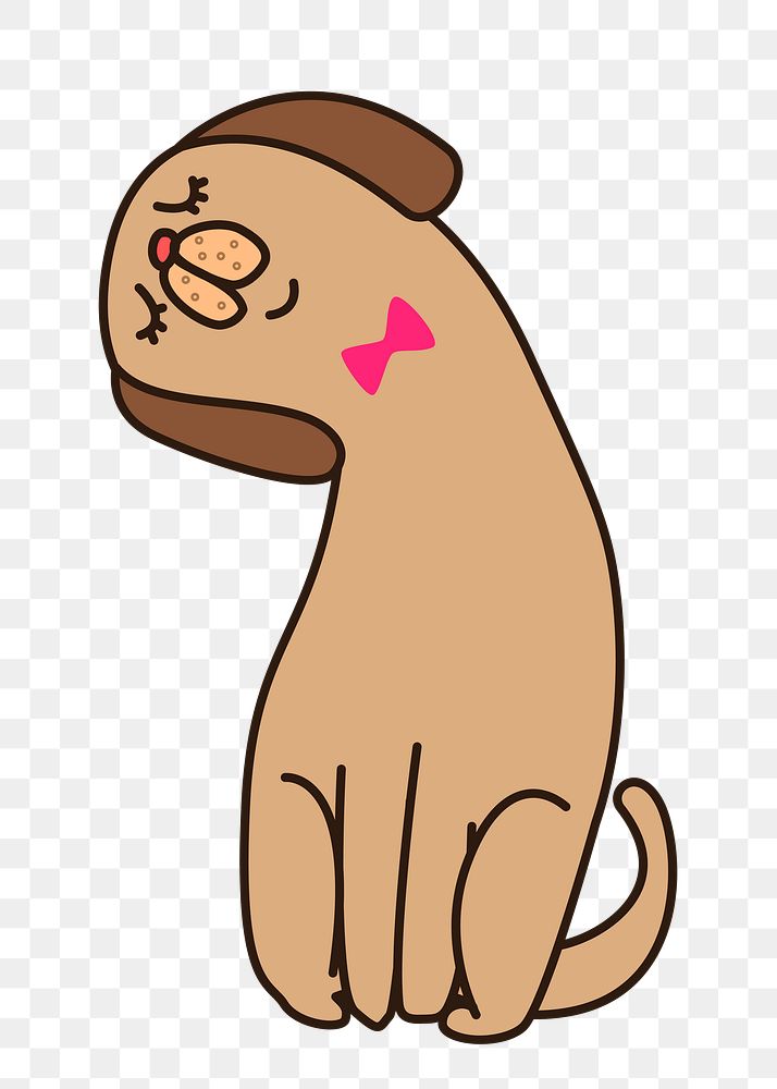 Png dog clipart, transparent background. Free public domain CC0 image.