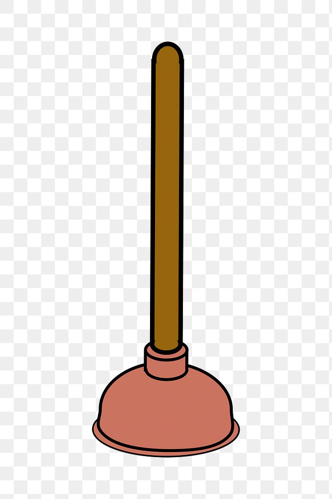 Png toilet plunger clipart, transparent background. Free public domain CC0 image.