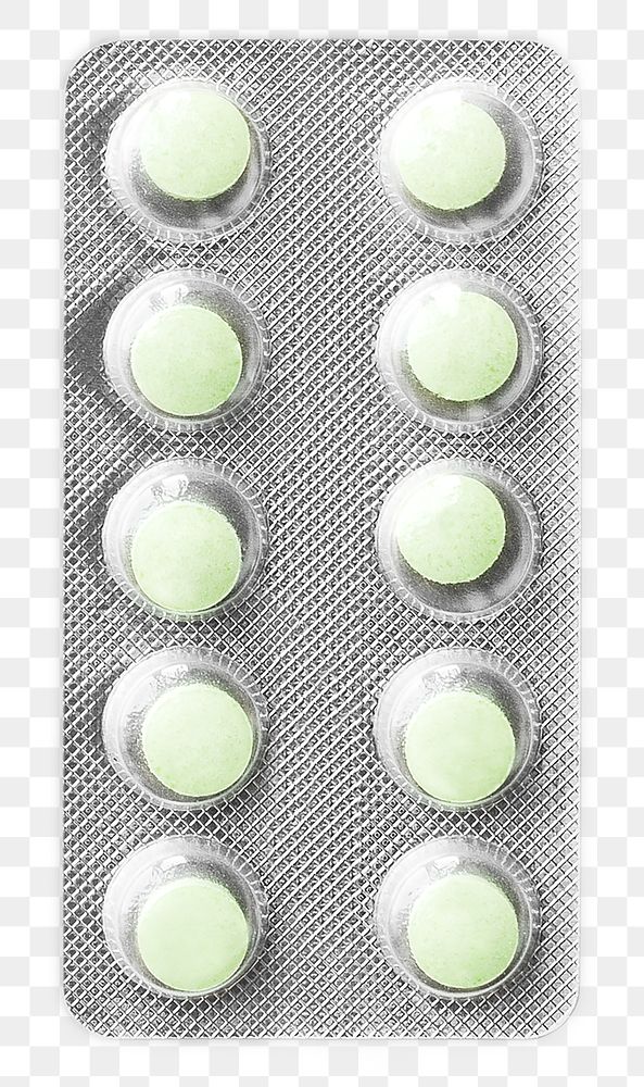 Green pills png, isolated object, transparent background