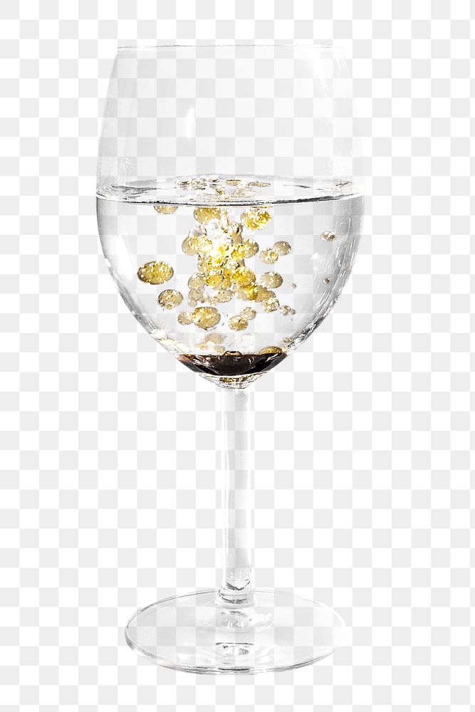 Glass of water png, transparent background
