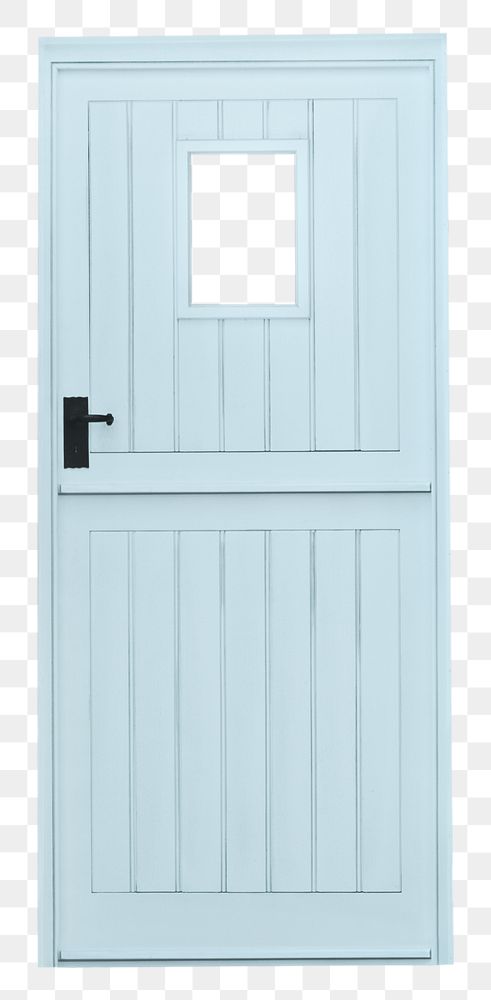 Blue door png, isolated object, transparent background