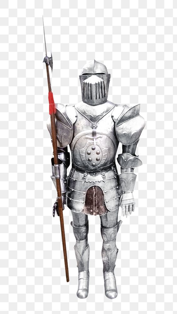 Png knight armor, isolated image, transparent background