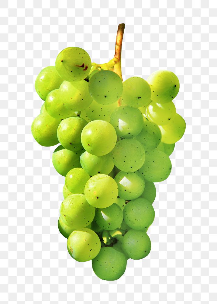 Green grape png, transparent background