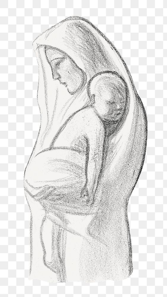 PNG Mother and child illustration transparent background. Remixed by rawpixel.