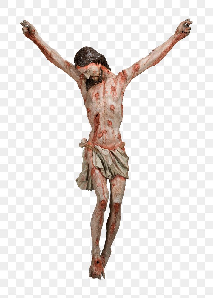 PNG Crucified Christ, vintage religion illustration, transparent background.  Remixed by rawpixel. 