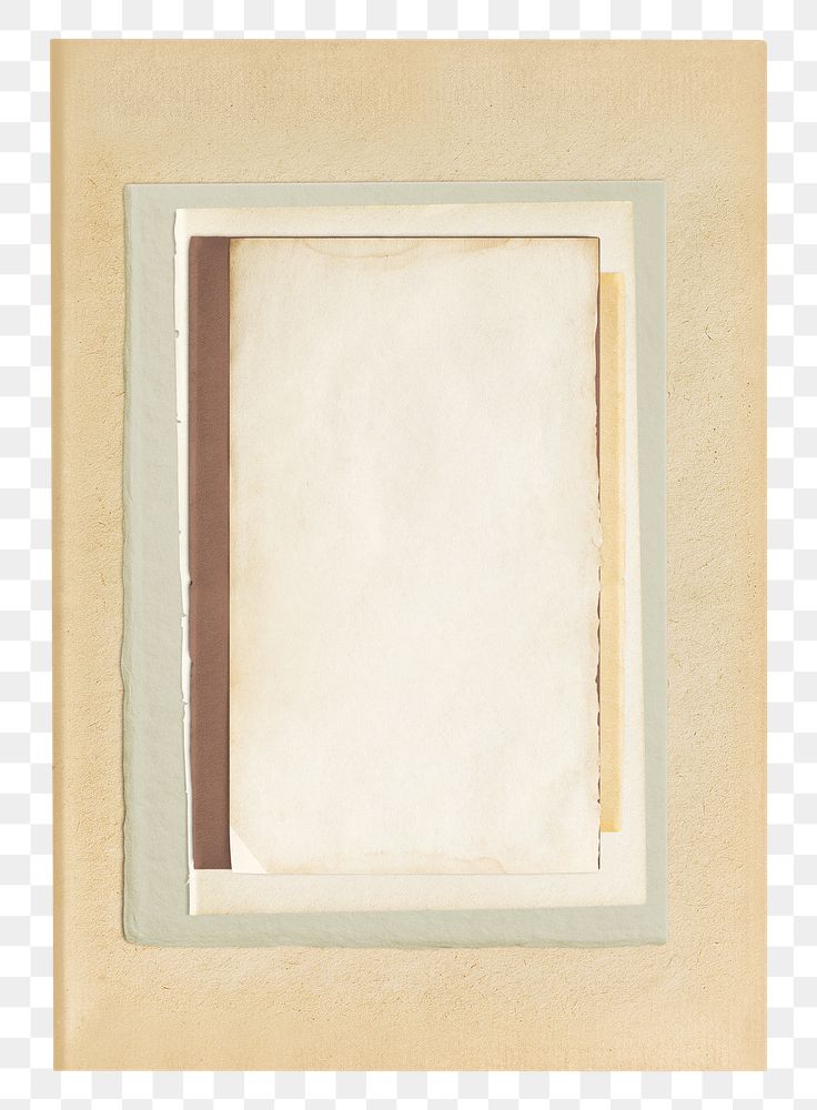 Vintage paper png, isolated object, transparent background