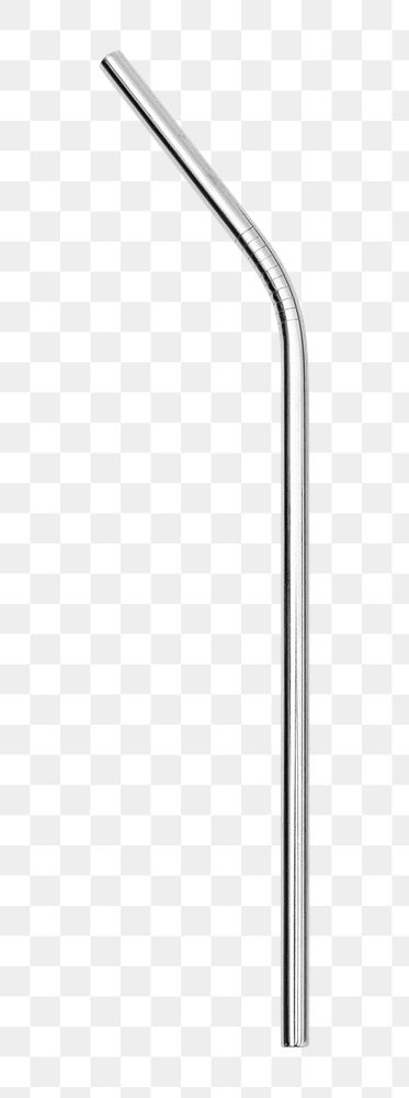 Metal straws png, isolated object, transparent background