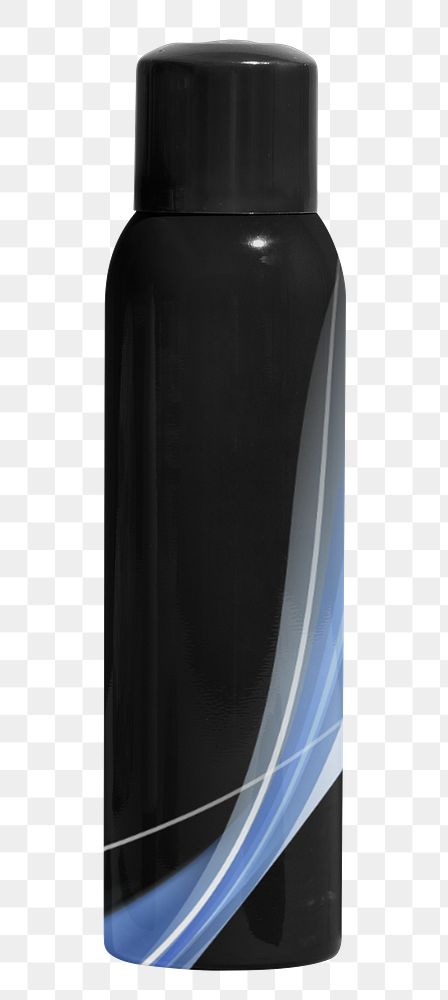 PNG black aerosol spray bottle, transparent background