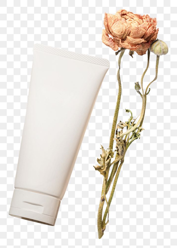 PNG Skincare white tube, beauty product transparent background