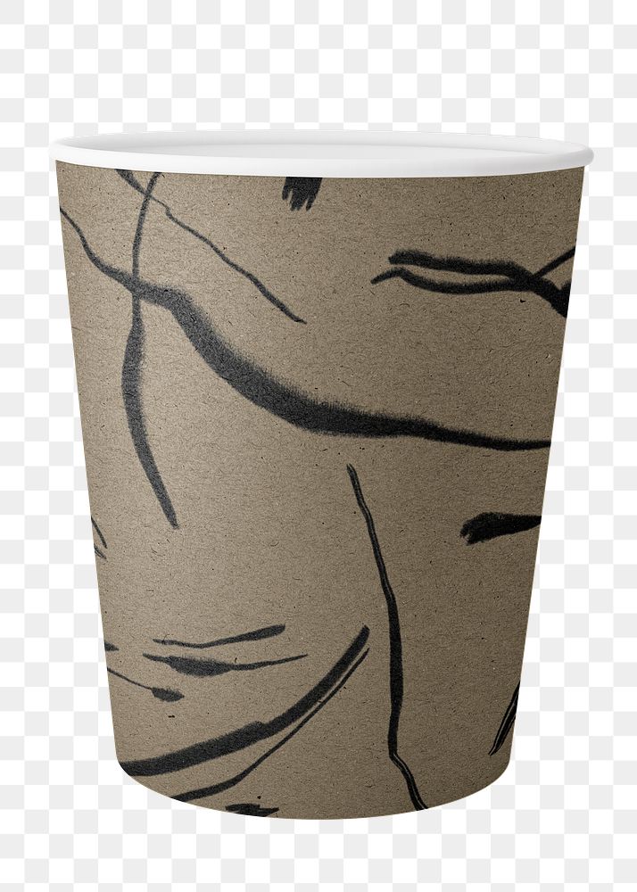 PNG disposable paper cup, transparent background