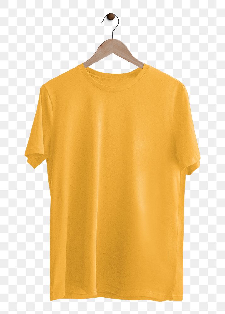 PNG Yellow T-shirt  transparent background